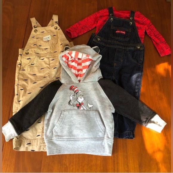 BIG Bundle - 15 Short-Sleeved Shirts / 3 Rompers / 2 Overall Sets / 1 Hoodie - Picture 15 of 15